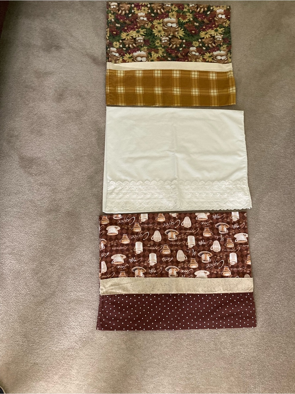 A Bundle Of 3 Vintage Pillowcases